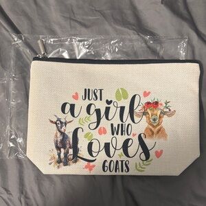 Cream Goat Print Women's Pouch